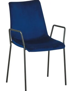 Cheap Beliani Tuoli Sametti Tummansininen 2 Kpl Jefferson