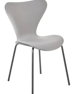 Best Beliani Tuoli Sametti Vaaleanharmaa/Musta 2 Kpl Boonville