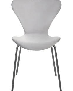 Best Beliani Tuoli Sametti Vaaleanharmaa/Musta 2 Kpl Boonville