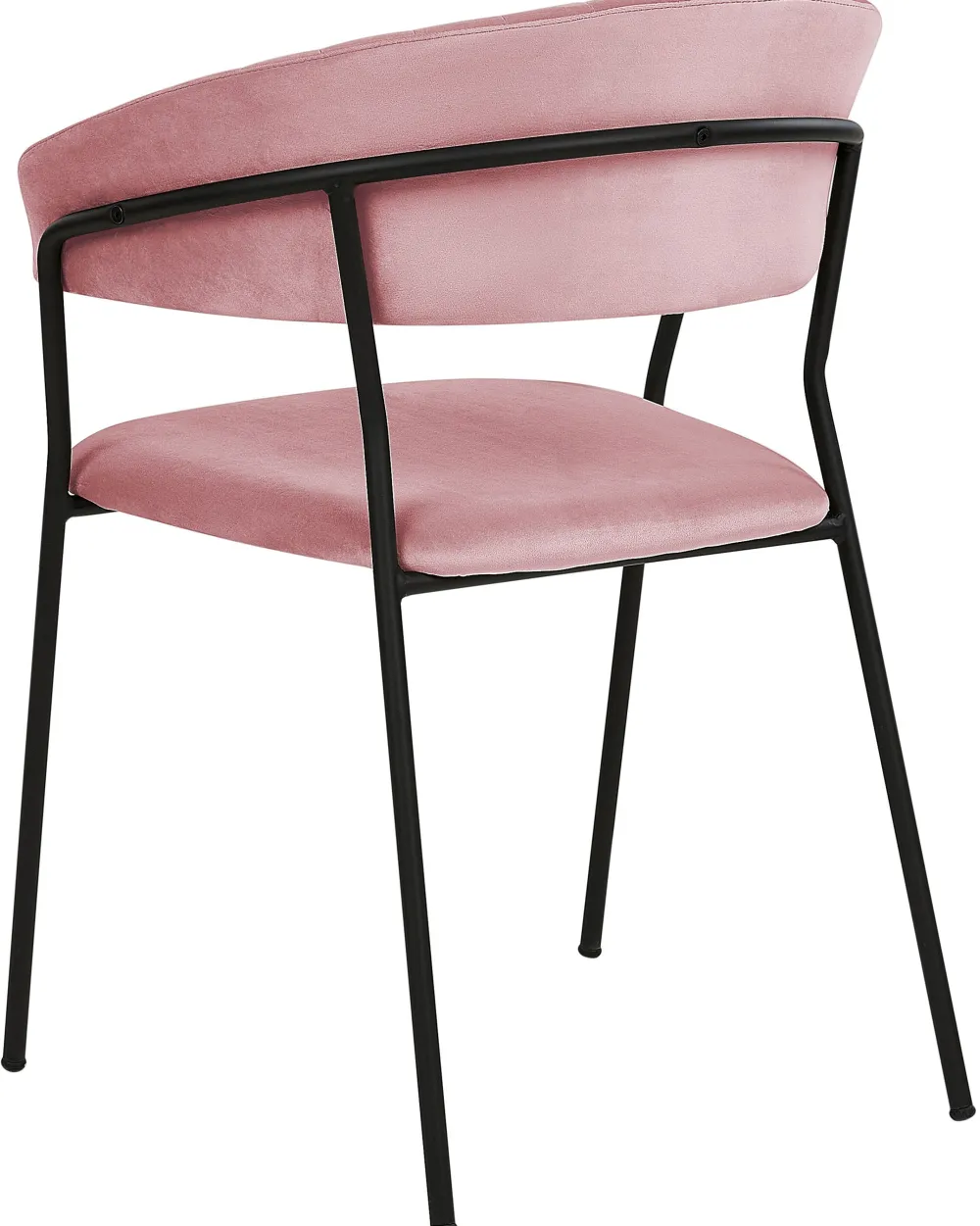 Tuolit<Beliani Tuoli Sametti Vaaleanpunainen 2 Kpl Mariposa