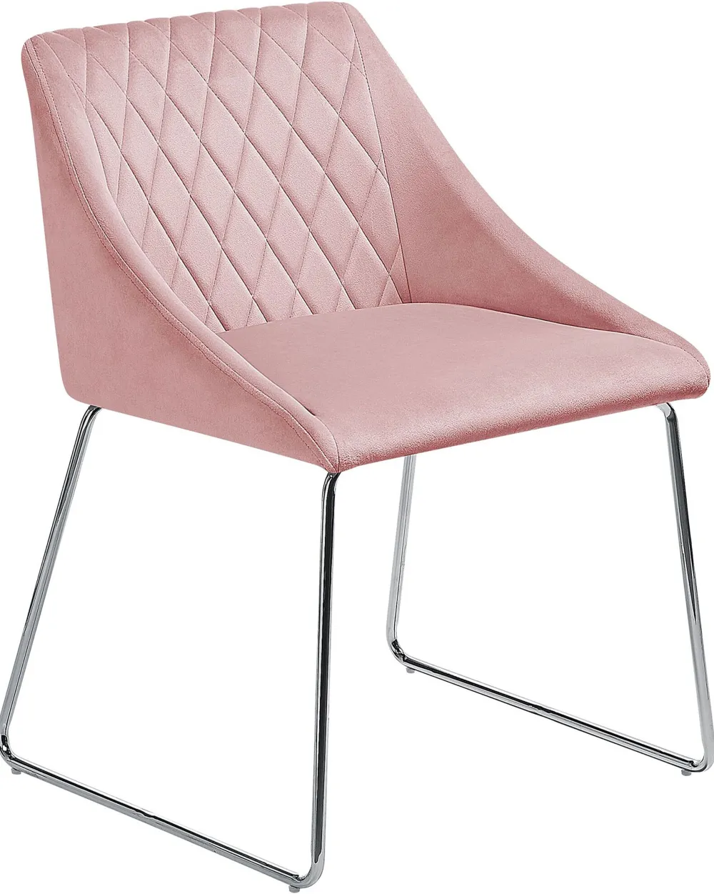 Tuolit<Beliani Tuoli Sametti Vaaleanpunainen 2 Kpl Arcata