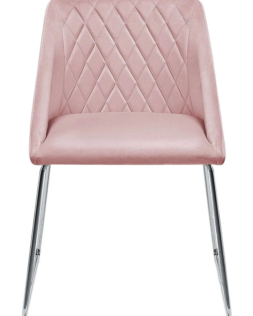 Tuolit<Beliani Tuoli Sametti Vaaleanpunainen 2 Kpl Arcata