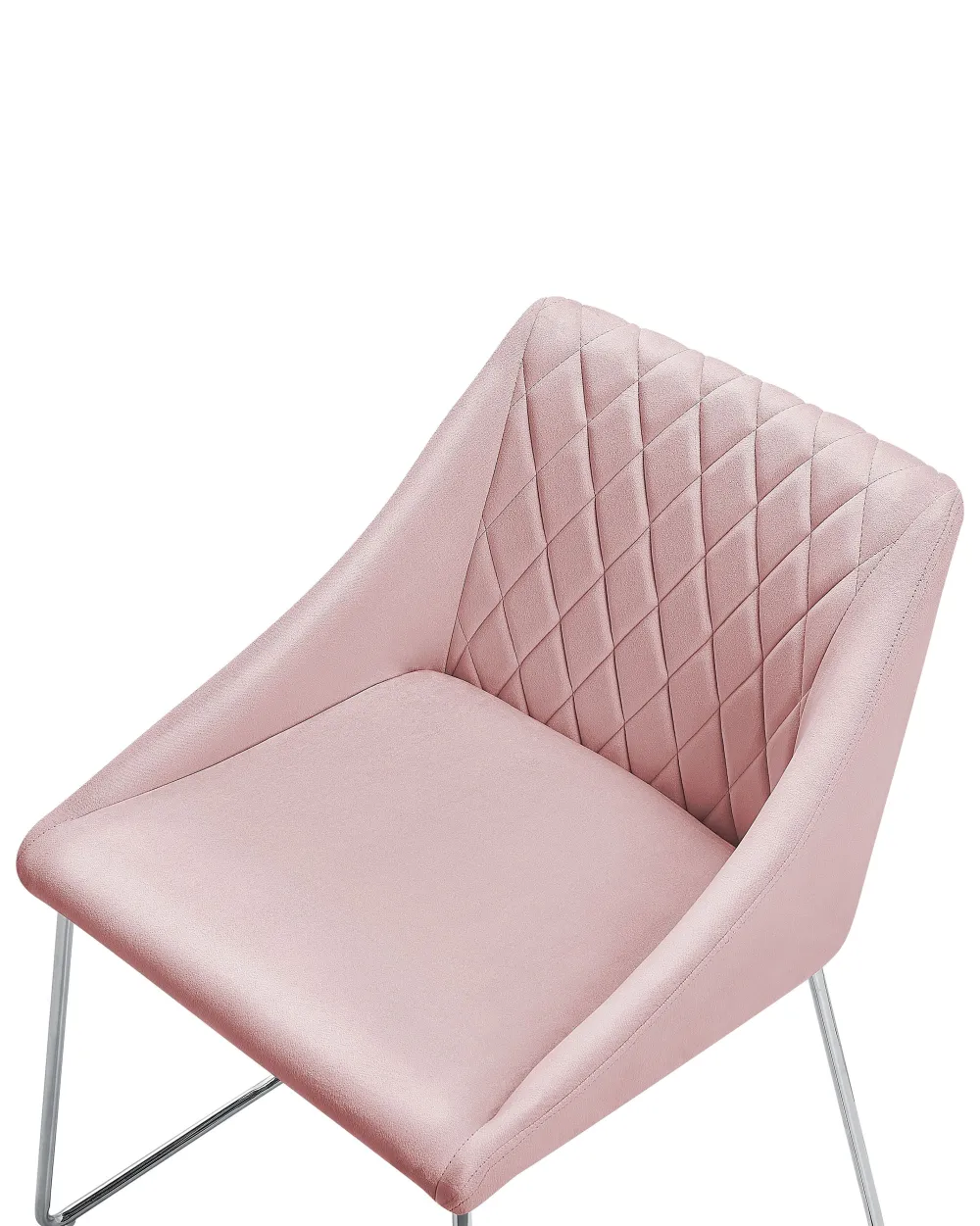 Tuolit<Beliani Tuoli Sametti Vaaleanpunainen 2 Kpl Arcata