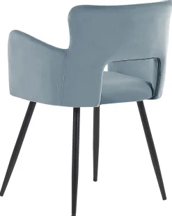 Online Beliani Tuoli Sametti Vaaleansininen 2 Kpl Sanilac