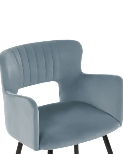 Online Beliani Tuoli Sametti Vaaleansininen 2 Kpl Sanilac