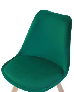 Tuolit<Beliani Tuoli Sametti Vihrea 2 Kpl Dakota Ii