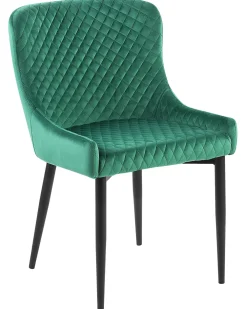 Clearance Beliani Tuoli Sametti Vihrea 2 Kpl Solano