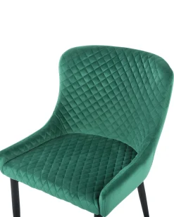 Clearance Beliani Tuoli Sametti Vihrea 2 Kpl Solano