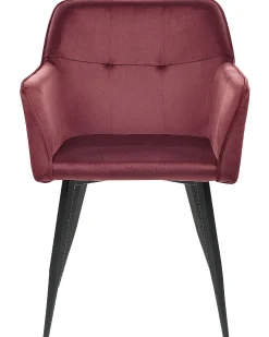 Cheap Beliani Tuoli Sametti Viininpunainen 2 Kpl Jasmin