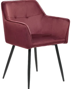 Cheap Beliani Tuoli Sametti Viininpunainen 2 Kpl Jasmin
