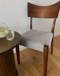 Flash Sale Beliani Tuoli Tumma Puu/Harmaa 2 Kpl Eden