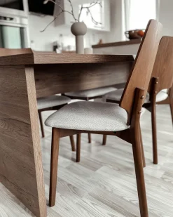 Tuolit<Beliani Tuoli Tumma Puu/Harmaa 2 Kpl Abee