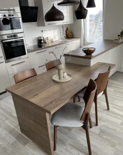 Tuolit<Beliani Tuoli Tumma Puu/Harmaa 2 Kpl Abee