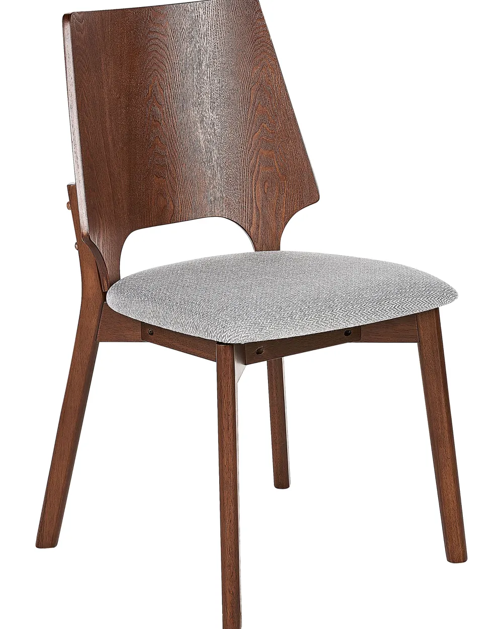 Tuolit<Beliani Tuoli Tumma Puu/Harmaa 2 Kpl Abee