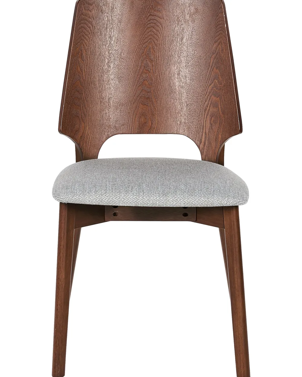 Tuolit<Beliani Tuoli Tumma Puu/Harmaa 2 Kpl Abee