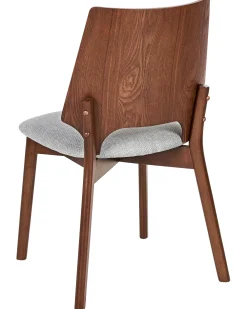 Tuolit<Beliani Tuoli Tumma Puu/Harmaa 2 Kpl Abee