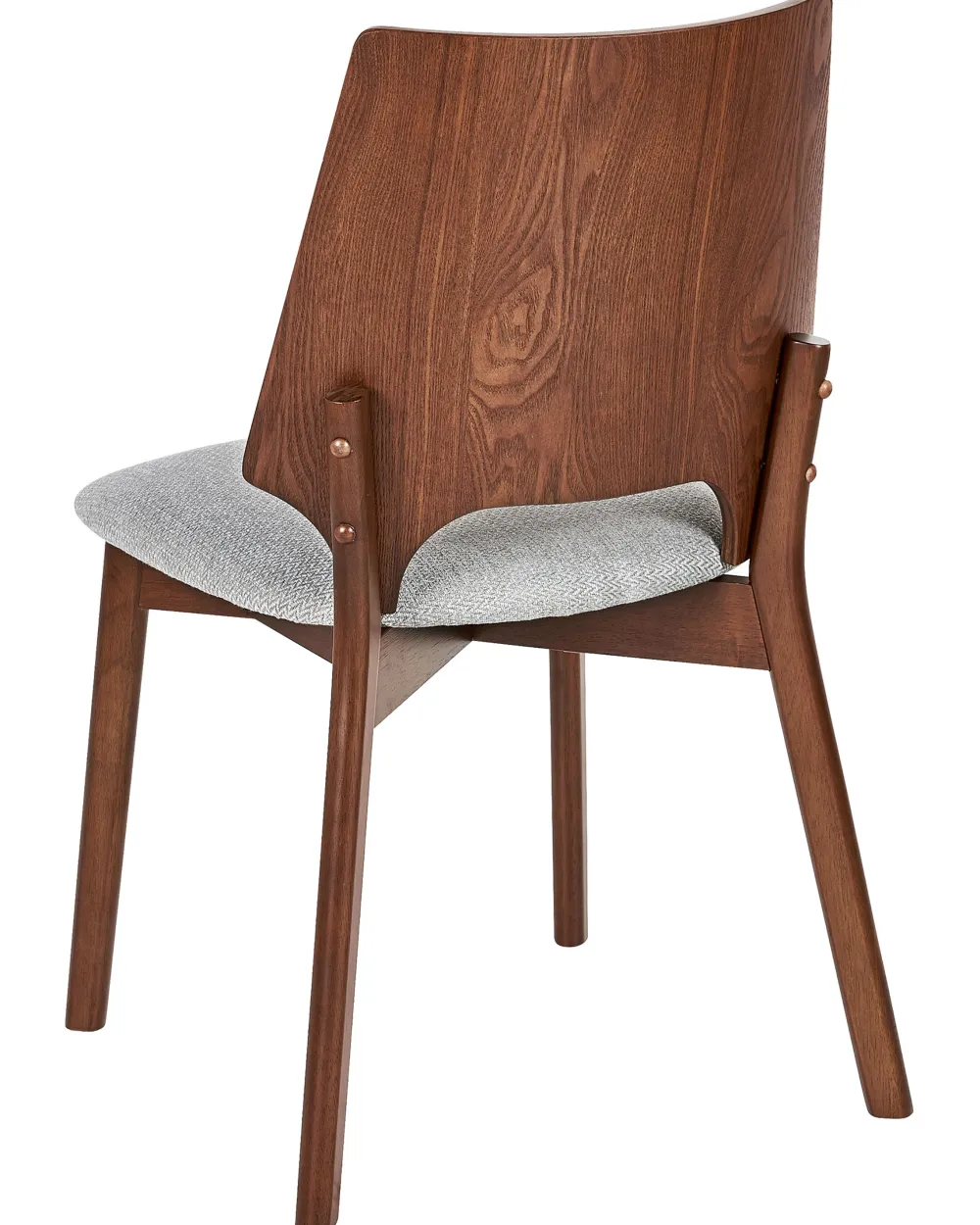 Tuolit<Beliani Tuoli Tumma Puu/Harmaa 2 Kpl Abee