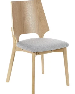 New Beliani Tuoli Vaalea Puu/Harmaa 2 Kpl Abee