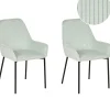Fashion Beliani Tuoli Vakosametti Mintunvihrea 2 Kpl Loverna