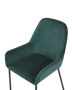 Tuolit<Beliani Tuoli Vakosametti Tummanvihrea 2 Kpl Loverna