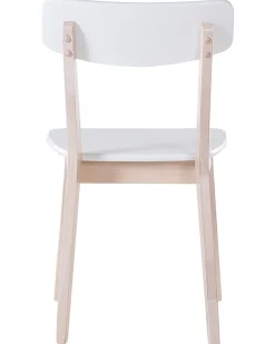 Online Beliani Tuoli Valkoinen/Vaalea Puu 2 Kpl Santos