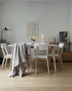 Online Beliani Tuoli Valkoinen/Vaalea Puu 2 Kpl Santos