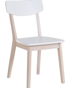 Online Beliani Tuoli Valkoinen/Vaalea Puu 2 Kpl Santos