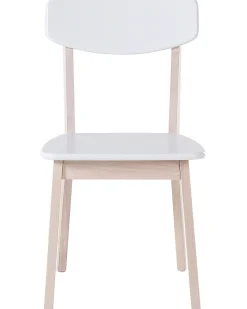 Online Beliani Tuoli Valkoinen/Vaalea Puu 2 Kpl Santos