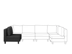 Nojatuolit<Beliani Tuolimoduuli Sohvaan Musta Fevik