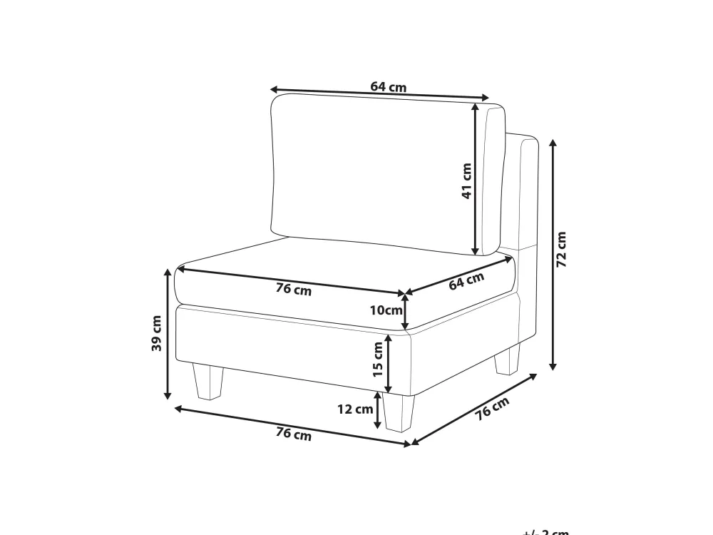 Nojatuolit<Beliani Tuolimoduuli Sohvaan Musta Fevik