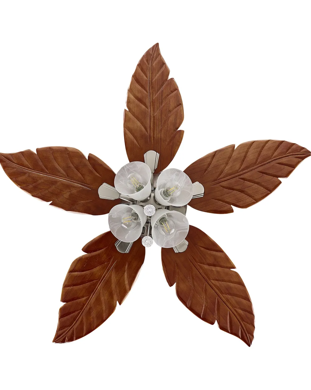 Clearance Beliani Tuuletinvalaisin 4 Polttimoa Vaalea Puu/Hopea Gila