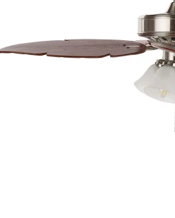 Clearance Beliani Tuuletinvalaisin 4 Polttimoa Vaalea Puu/Hopea Gila