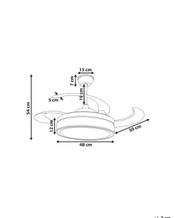 Valaisimet<Beliani Tuuletinvalaisin 3 Polttimoa Valkoinen Fremont