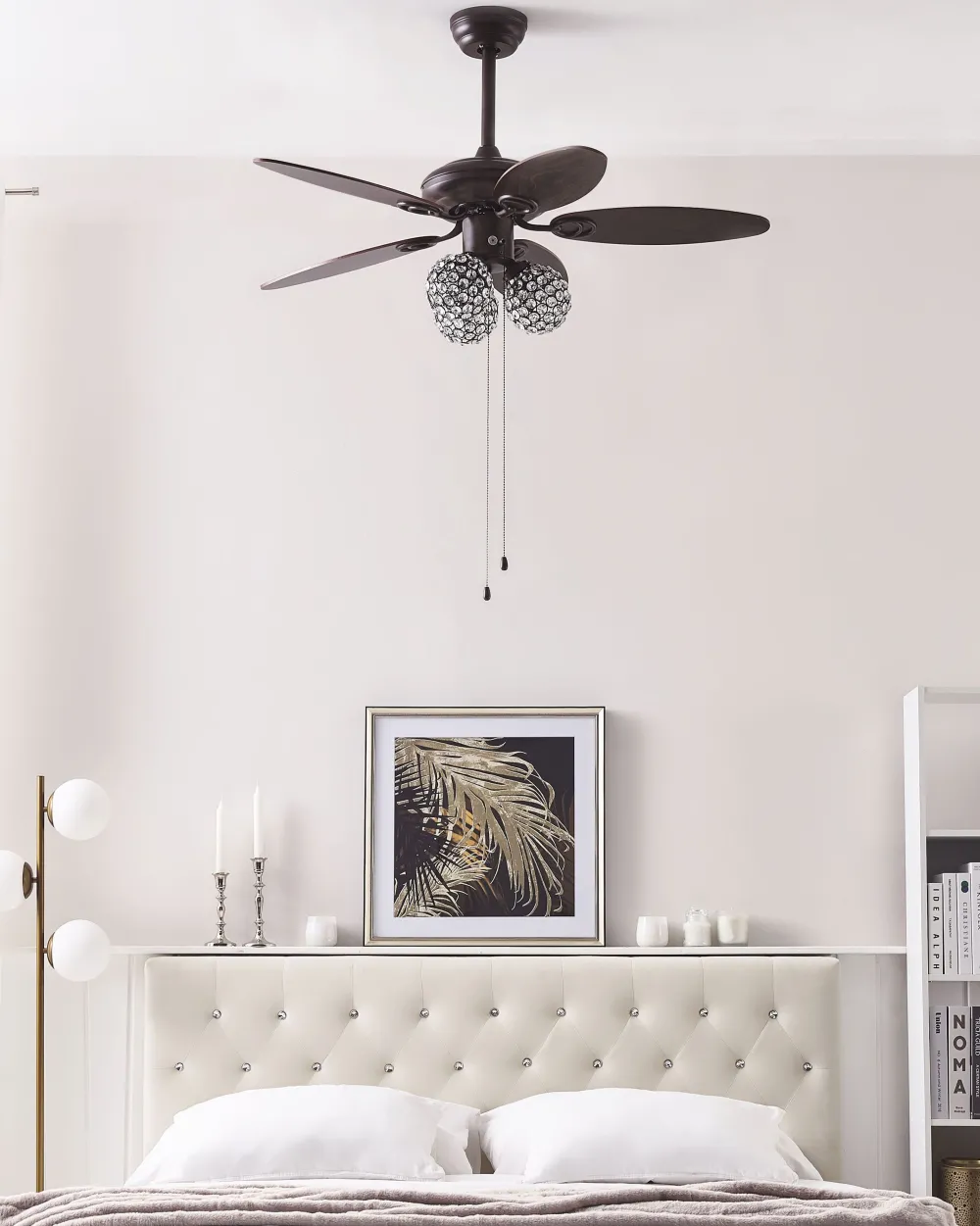 Valaisimet<Beliani Tuuletinvalaisin 3 Polttimoa Tumma Puu/Ruskea Heilong