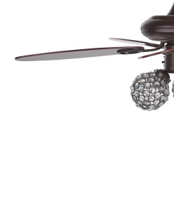 Valaisimet<Beliani Tuuletinvalaisin 3 Polttimoa Tumma Puu/Ruskea Heilong