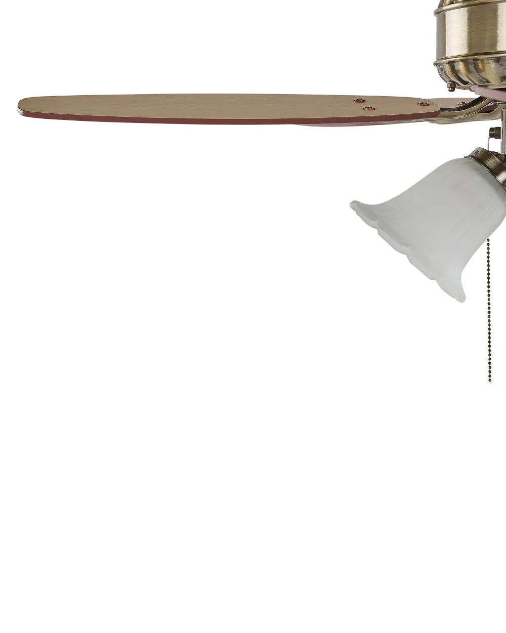 Discount Beliani Tuuletinvalaisin 3 Polttimoa Tumma Puu/Kulta Nadela