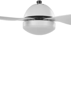 Discount Beliani Tuuletinvalaisin Metalli Valkoinen Toplica