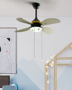 Valaisimet<Beliani Tuuletinvalaisin Rauta Musta/Keltainen Dolores