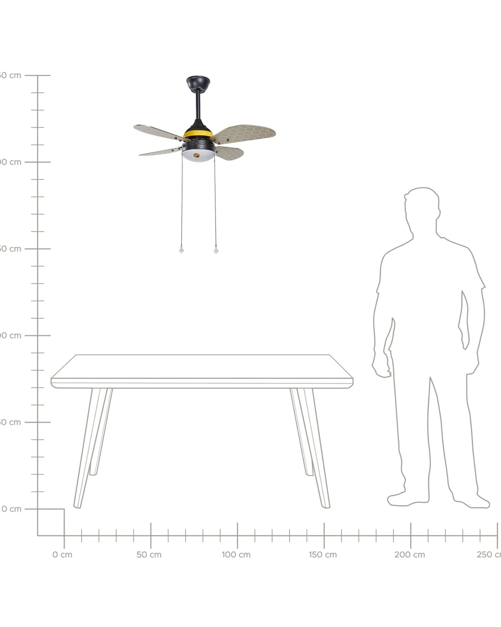 Valaisimet<Beliani Tuuletinvalaisin Rauta Musta/Keltainen Dolores