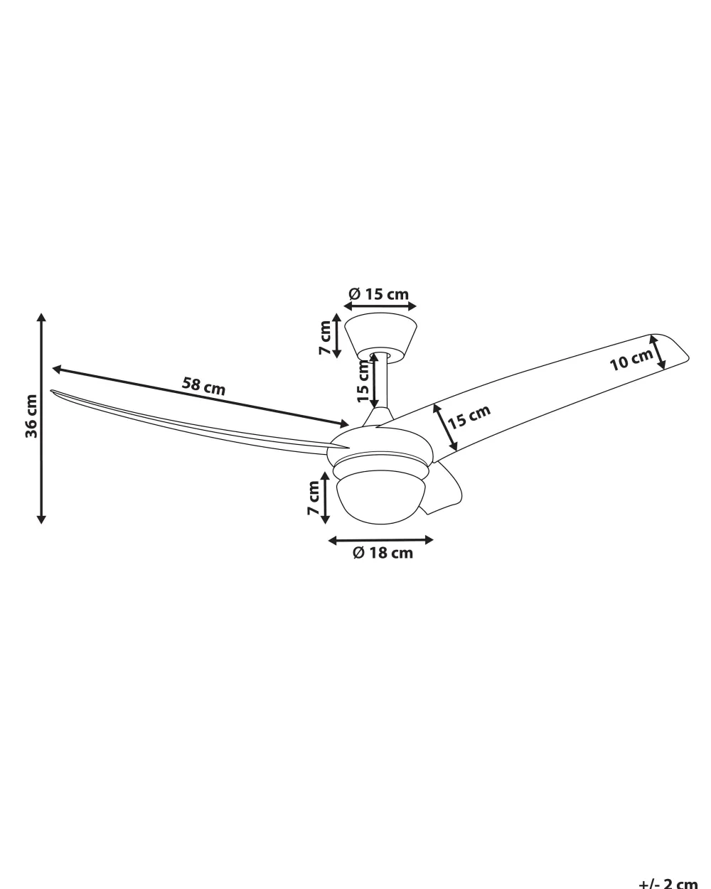 Shop Beliani Tuuletinvalaisin Rauta Musta Jiboa