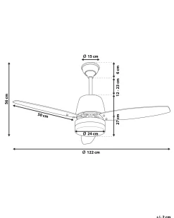 Valaisimet<Beliani Tuuletinvalaisin Tumma Puu/Musta Mlava