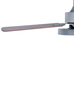 Outlet Beliani Tuuletinvalaisin Vaalea Puu/Harmaa Hobble