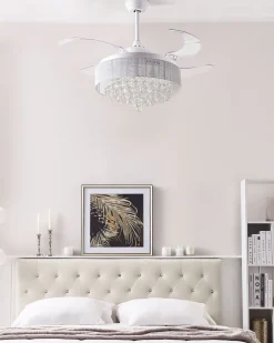 Flash Sale Beliani Tuuletinvalaisin Valkoinen Peel