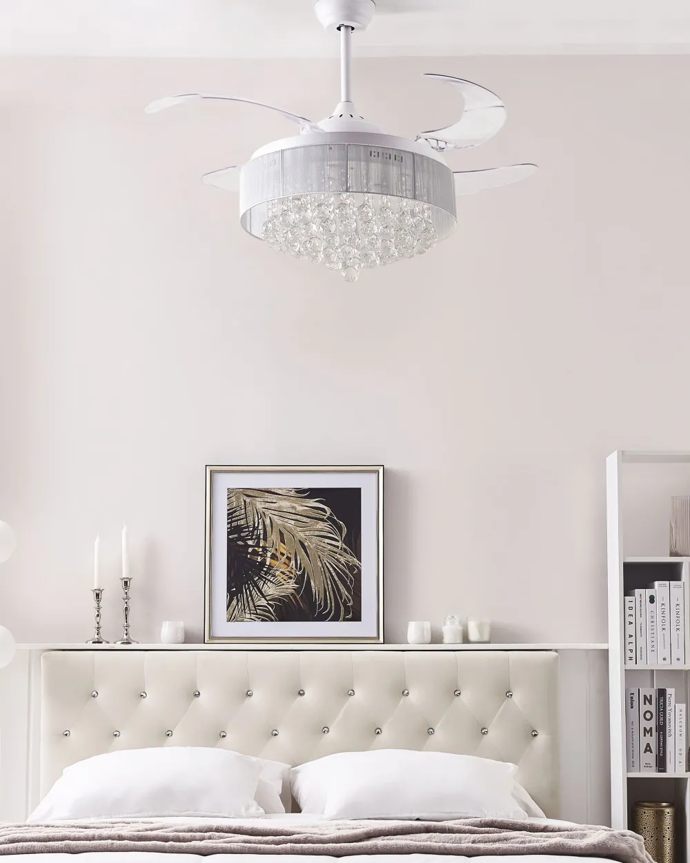 Flash Sale Beliani Tuuletinvalaisin Valkoinen Peel