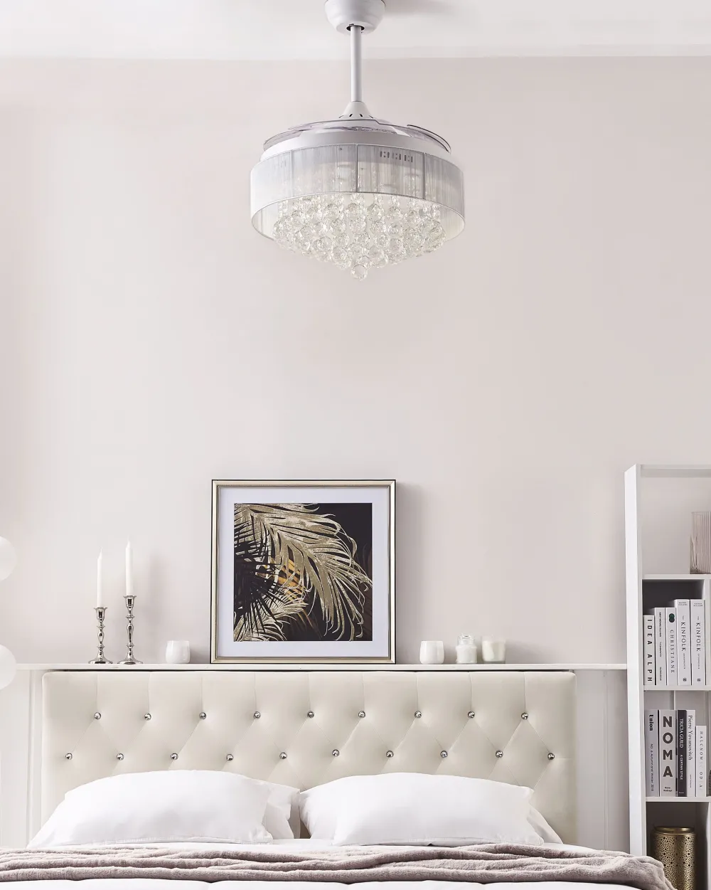 Flash Sale Beliani Tuuletinvalaisin Valkoinen Peel