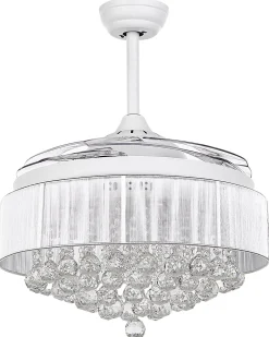 Flash Sale Beliani Tuuletinvalaisin Valkoinen Peel