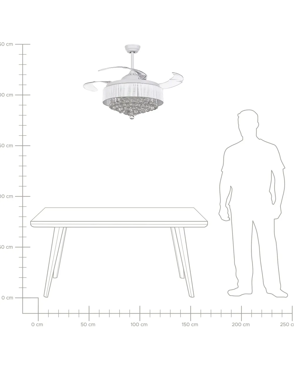 Flash Sale Beliani Tuuletinvalaisin Valkoinen Peel