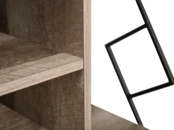 Fashion Beliani Tv-Taso 5 Hyllya Tumma Puu/Musta Forres