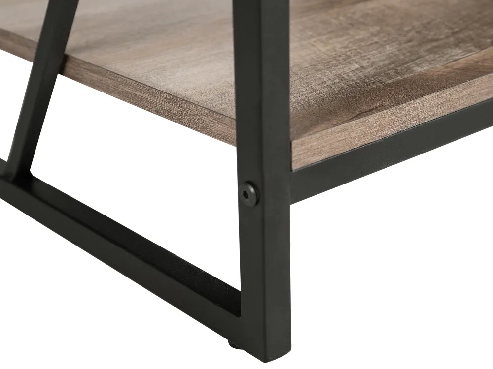 Fashion Beliani Tv-Taso 5 Hyllya Tumma Puu/Musta Forres