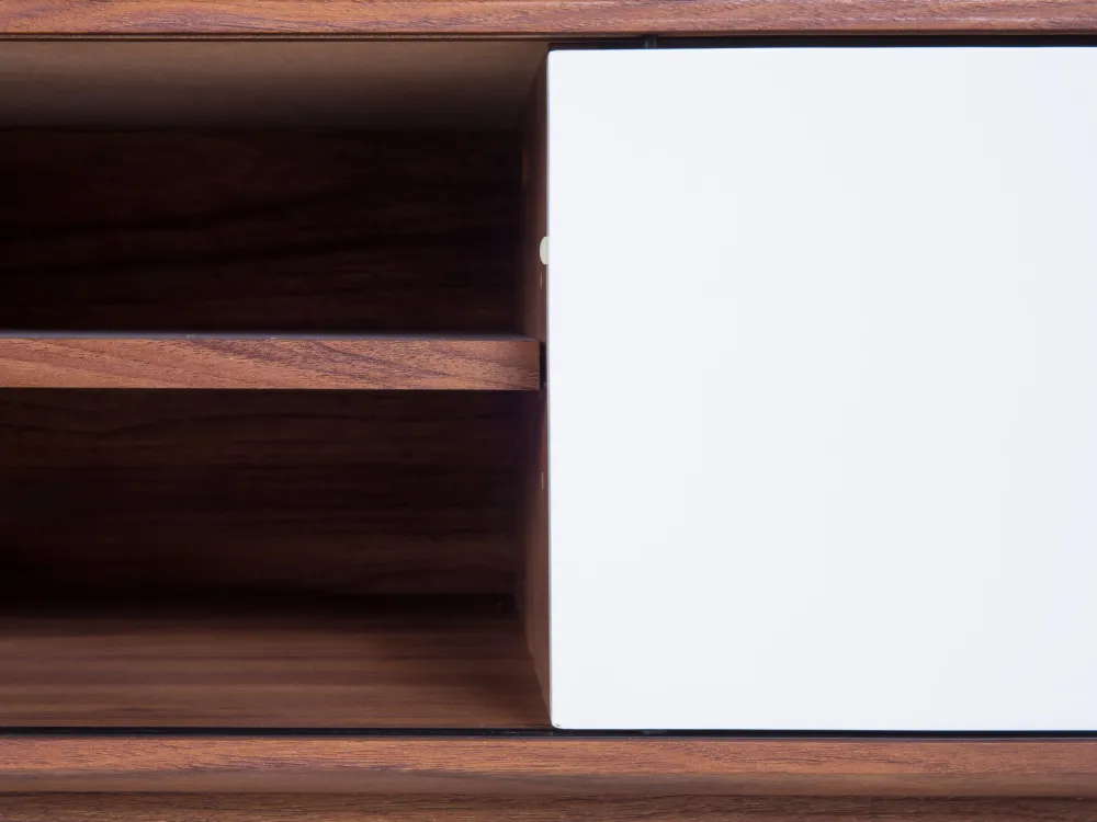 Säilytys<Beliani Tv-Taso 4 Hyllya Tumma Puu/Valkoinen Buffalo